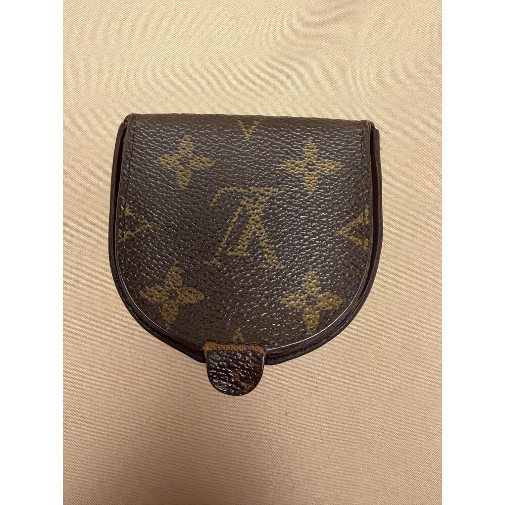 Authentic Vintage Louis Vuitton Monogram Porte Monnaie Cuvette Coin Purse COA